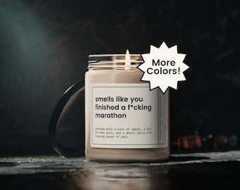 Marathon Gift, Marathon Candle, Gift for Marathon Runner, Marathon Gift for Friend, Girlfriend, Boyfriend, Funny Marathon Gift, Runner Gift