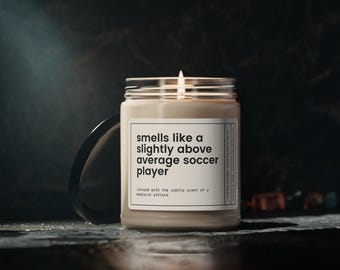 Soccer Candle, Gift for Soccer Player, Funny Soccer Gift, Christmas Gift for Soccer Player, Soccer Player Birthday Gift, Sports Athlete Gift