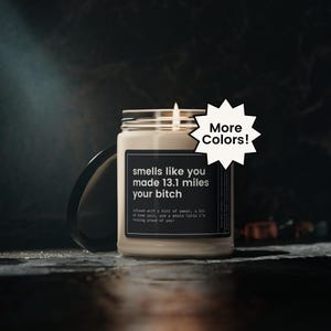 Half Marathon Gift, Half Marathon Candle, Gift for Half Marathon Runner, Half Marathon Gift for Friend, Funny Half Marathon, Runner Gift