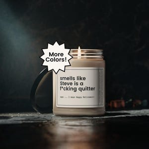 Regalo de jubilación personalizado, regalo divertido de jubilación, vela de jubilación personalizada, regalo de recién jubilado, regalo de despedida para compañeros de trabajo, jubilación de compañeros de trabajo