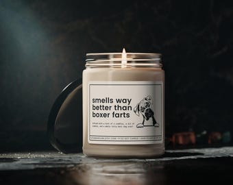 Boxer Dog Gift, Boxer Farts Candle, Funny Boxer Gift, Boxer Mom Gift, Christmas Gift for Boxer Owner, Boxer Dad, Dog Owner Gift, Dog Lover