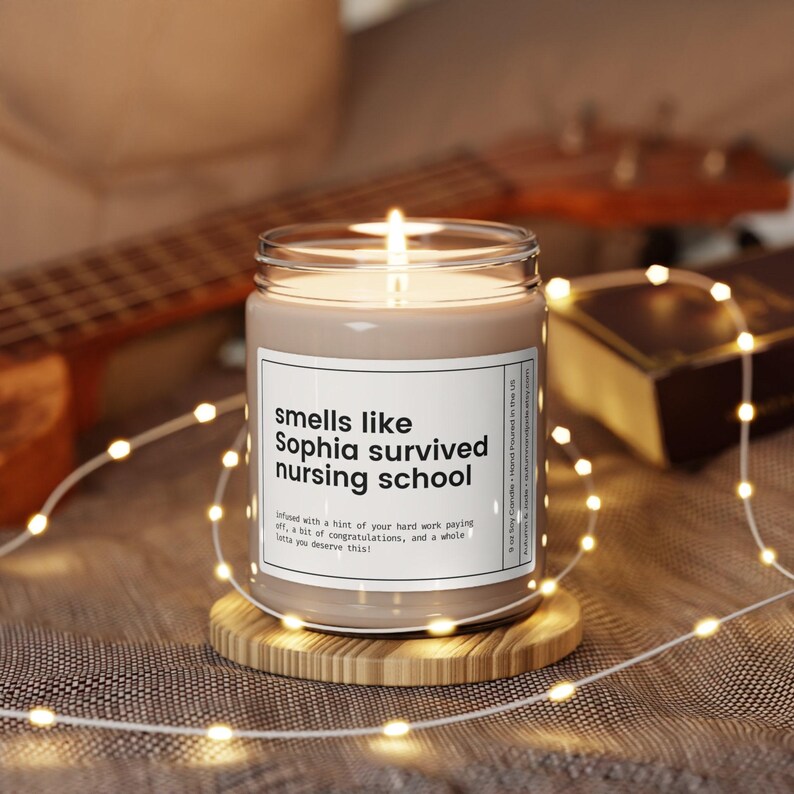 Custom Nurse Candle, Nursing Gift, Nursing School Grad Gift, Graduation Gift, Nursing Student Gift, Funny Nurse Gift, Nurse Graduation Gift afbeelding 7