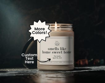 Custom New Homeowner Gift, Housewarming Candle, Personalized Closing Day Gift, Realtor Closing Gift, House Warming New Home Condo Owner Gift