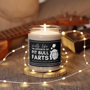 Regalo para dueños de pitbulls, vela divertida para mamá o papá pitbull, regalo para mamá pitbull, regalo para dueños de pitbulls, pedos de pitbull, regalo de cumpleaños de Navidad para perros