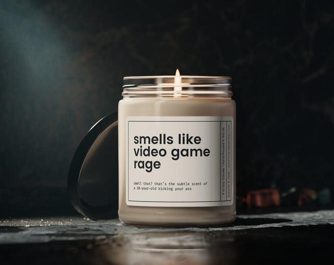 Video Game Rage Candle, Birthday Gift for Him, Funny Video Game Gift, Gift for Video Game Lover, Gamer Gift Boyfriend, Gift for Teenage Boy