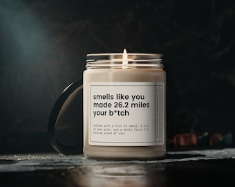 Marathon Gift, Marathon Candle, Gift for Marathon Runner, Marathon Gift for Friend, Girlfriend, Boyfriend, Funny Marathon Gift, Runner Gift