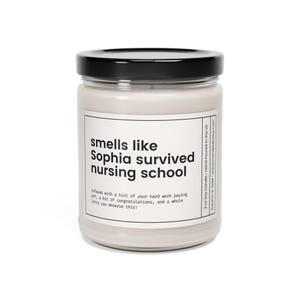 Custom Nurse Candle, Nursing Gift, Nursing School Grad Gift, Graduation Gift, Nursing Student Gift, Funny Nurse Gift, Nurse Graduation Gift afbeelding 5