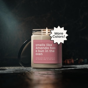 Custom Pregnancy Gift, Funny Baby Shower Gift, Personalized Baby Shower Favor, Funny Gift for Expecting Mom, New Mom Gift, Pregnancy Candle