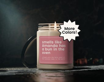Custom Pregnancy Gift, Funny Baby Shower Gift, Personalized Baby Shower Favor, Funny Gift for Expecting Mom, New Mom Gift, Pregnancy Candle