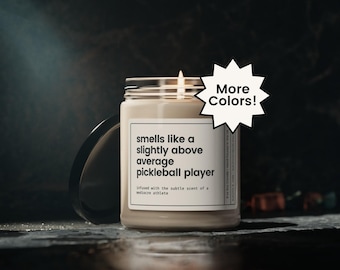 Pickleball Candle, Gift for Pickleball Player, Funny Pickleball Gift, Christmas Gift for Pickleball Player, Pickle Ball Player Birthday Gift