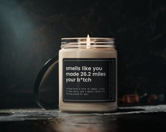 Marathon Gift, Marathon Candle, Gift for Marathon Runner, Marathon Gift for Friend, Girlfriend, Boyfriend, Funny Marathon Gift, Runner Gift