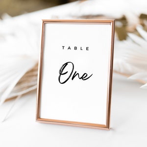 Classic Table Numbers Template Canva, Classic Wedding Table Numbers, DIGITAL DOWNLOAD, Modern Table Numbers, Black and White Table Numbers,