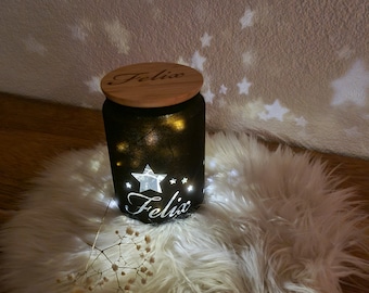 Candle holder for a stillborn child, keepsake in a glass jar, gift for a bereaved mother, gift for bereaved parents, comforting light, memory in a glass