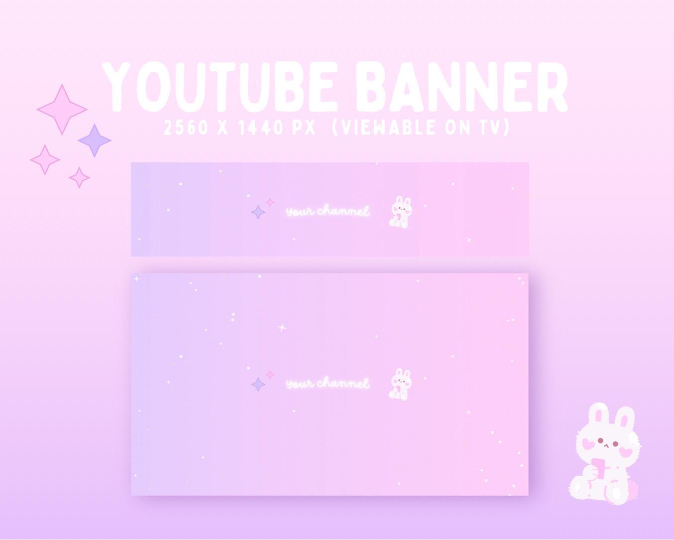Personalised Cute Youtube Channel Kit | Intro / Outro & Channel Banner ...