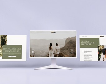 Wix Website Template for Photography portfolio, Wedding Photographer Template