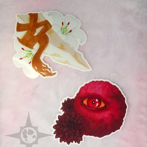Dark Souls 3 - Red Eye Orb & White Sign Soapstone vinyl stickers