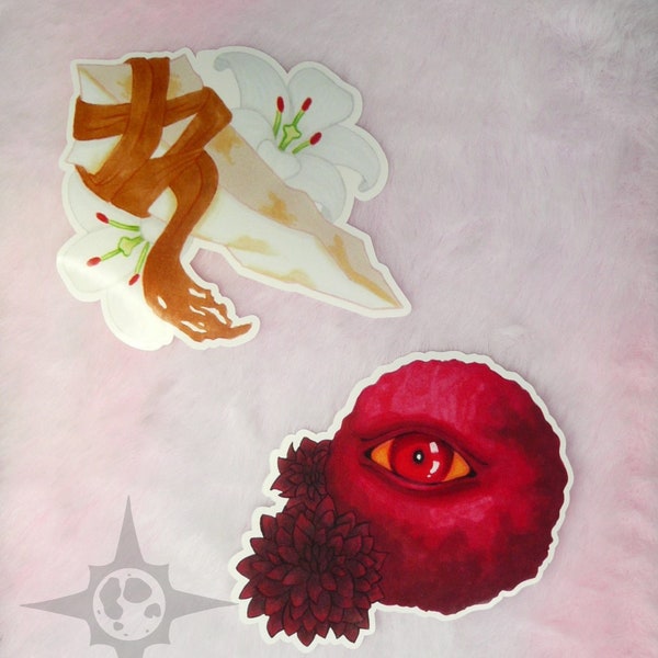 Dark Souls 3 - Red Eye Orb & White Sign Soapstone vinyl stickers