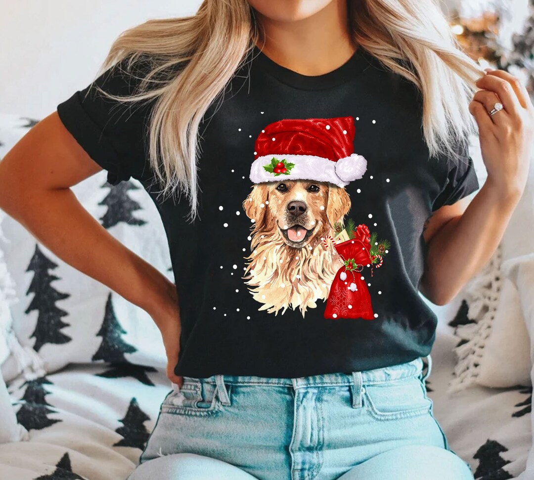 Golden Retriever Christmas Lights Shirt Christmas Dog Etsy