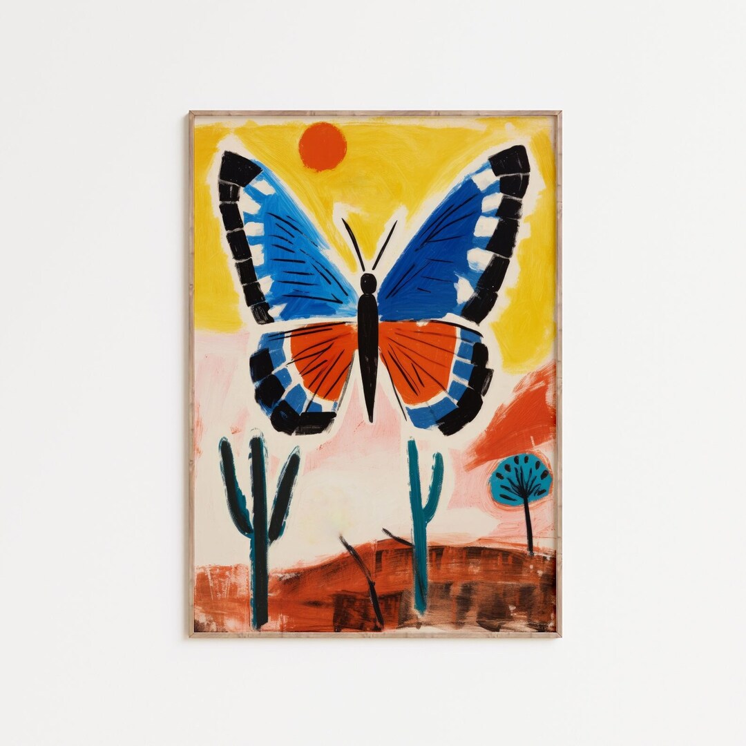 Kids Painting Bedroom Art Print Butterfly Etsy