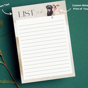 Pet "To-Do List" Stationary Card Set: custom watercolor painting of each pet