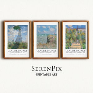 Claude Monet Art Prints: Gallery Wall Set (Digital Download)