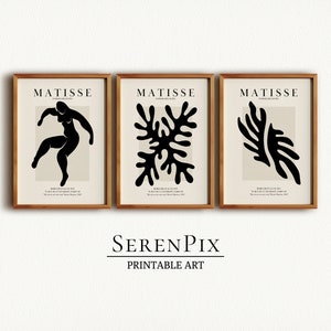 Matisse Wall Art, Set of 3 Wall Prints, Home Decor, Henri Matisse Art, Gallery Wall Set, Digital Download