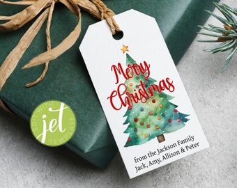 Etiquetas de regalo navideñas imprimibles, etiquetas de regalo editables, etiquetas para Navidad, plantillas de etiquetas navideñas, etiquetas de regalo festivas, etiquetas navideñas