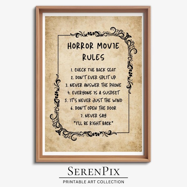 Unique Horror Digital Posters Etsy