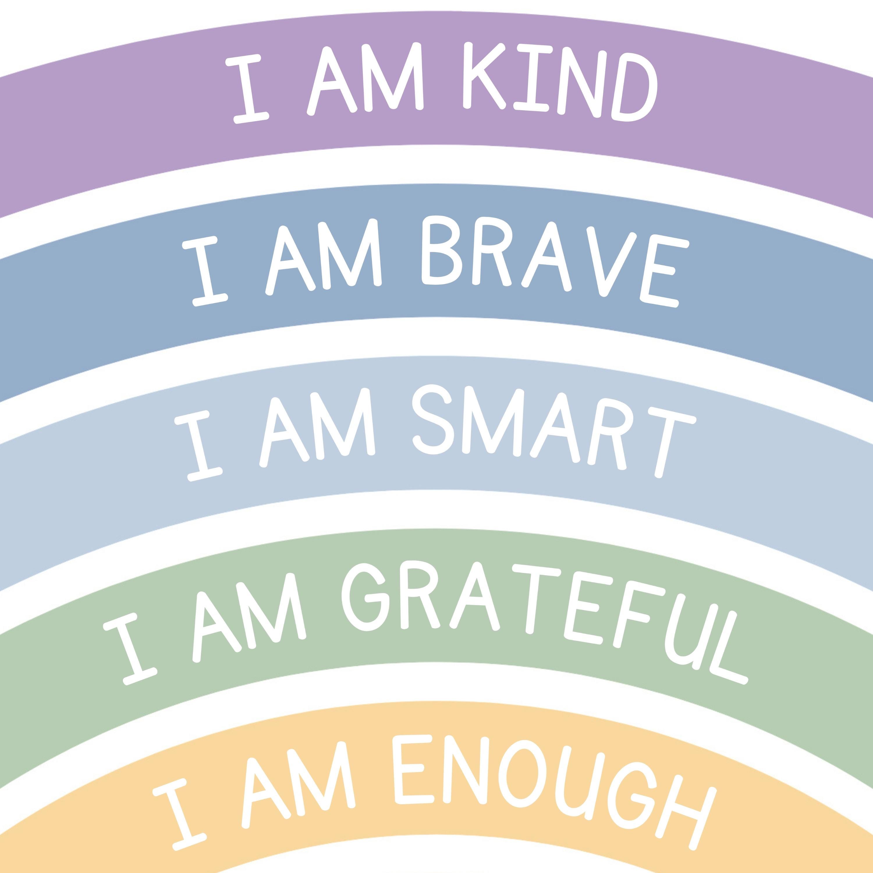 Kids Affirmation Art – 20 Printable Positive Quotes for Children | Wall ...