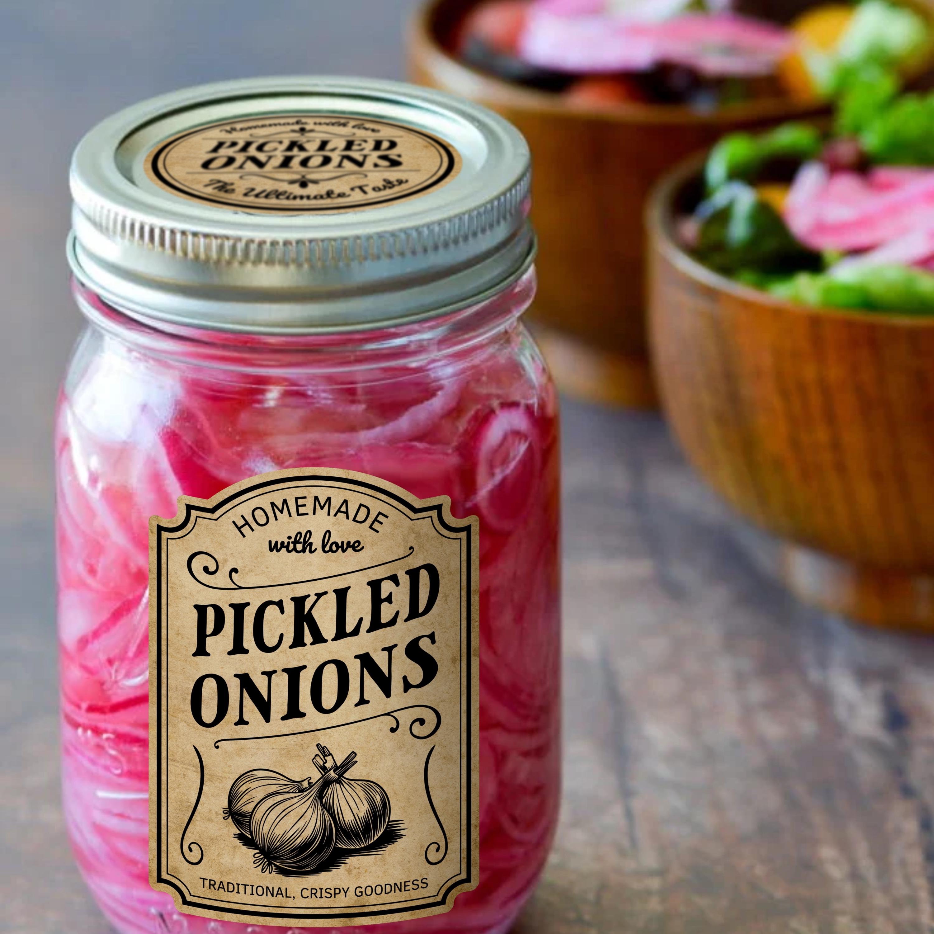 Pickled Labels Pickle Jar Labels: Vintage Printable Canning Labels (digital Download ...