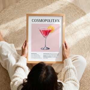 Cocktail Prints Bundle, Trendy Bar Cart Decor, 25 Classic Drink Recipes (Digital Download) image 6