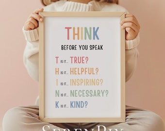 Pense antes de falar: decoração inspiradora para sala de aula (download digital)