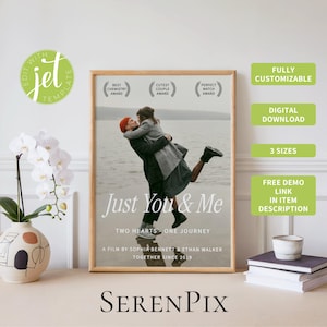Benutzerdefiniertes Paar Filmposter, benutzerdefiniertes Paargeschenk, Geschenk für Paar, Valentinstag, Jahrestagsgeschenk, bearbeitbares Fotoposter, Geschenk für sie und ihn