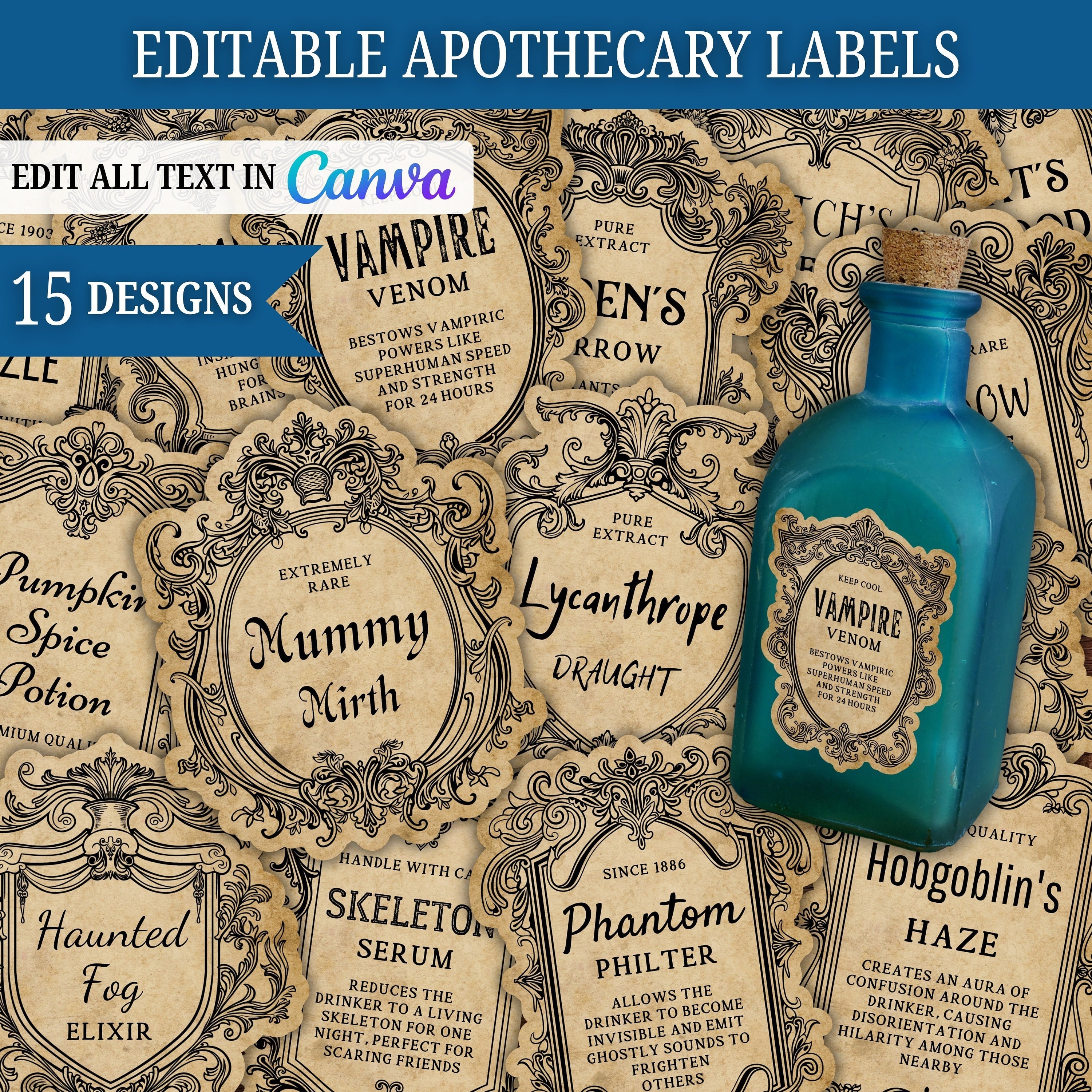 Apothecary Labels Canva