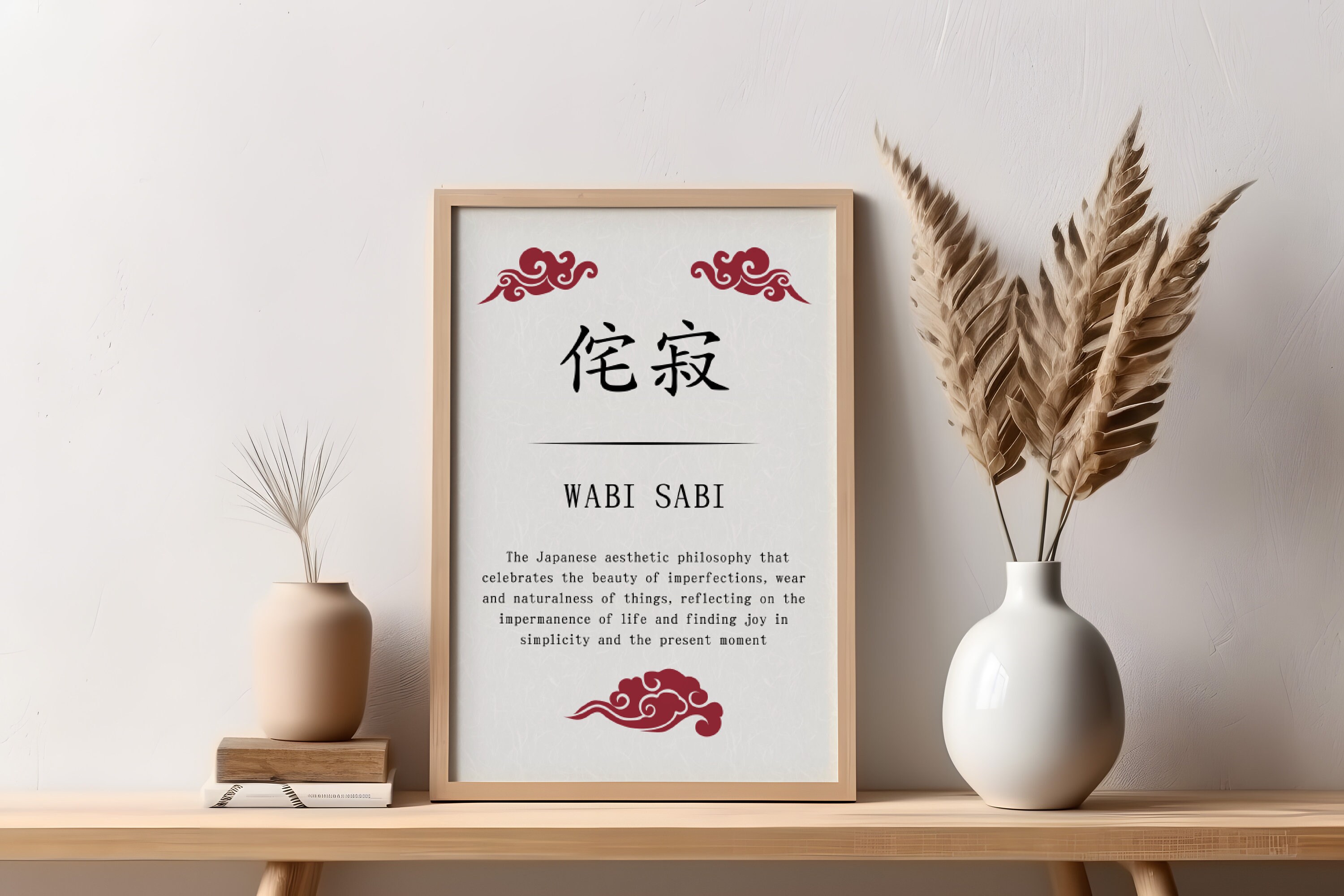 Wabi Sabi Kanji Definition Wall Art Japanese Kanji Kanji - Etsy