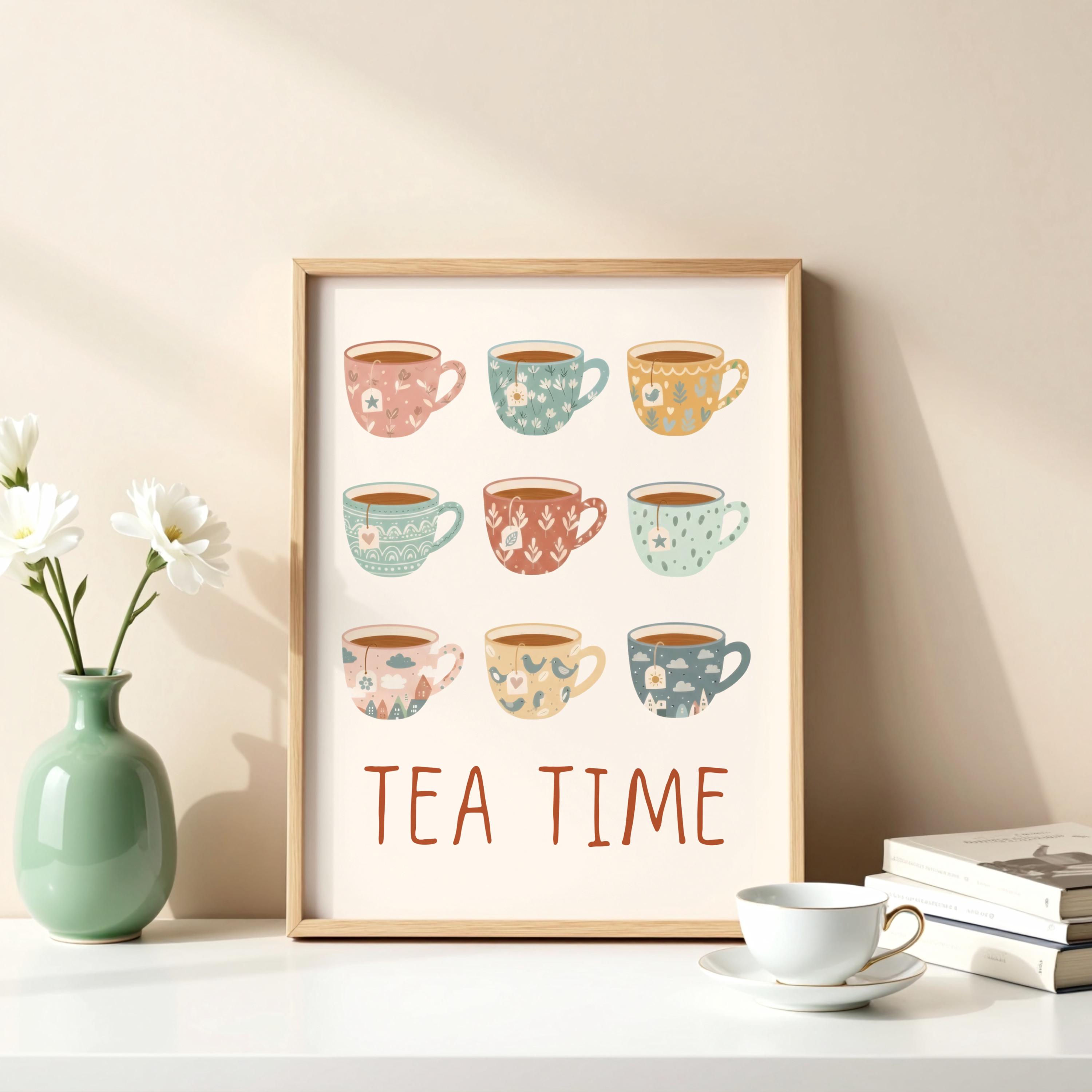 Tea Time Wall Art - Etsy
