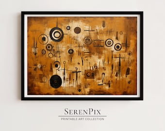 Abstract African Art Print: Ethnic Wall Decor (Digital Download)