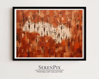 Abstract African Art Print: Ethnic Wall Decor (Digital Download)