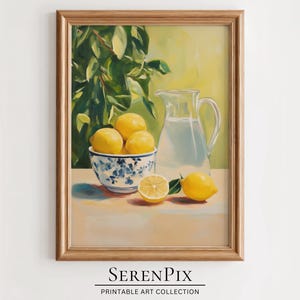Fresh Lemons Kitchen Art Print: Summer Farmhouse Decor (Digital Download)