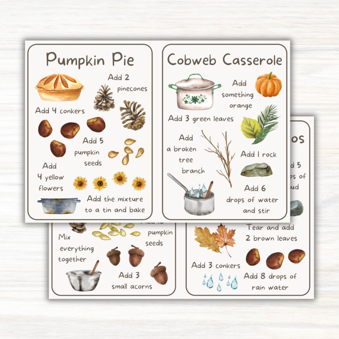 Printable Mud Kitchen Recipe Cards Educational Learning Etsy Printable Mud Kitchen Recipe Cards Educational Learning Etsy
