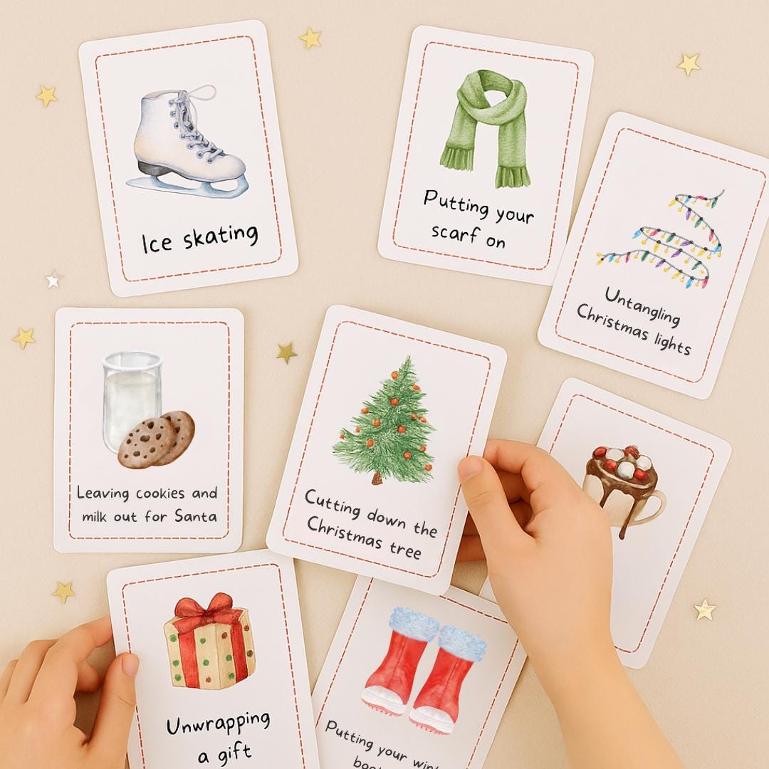 Printable Christmas Charades Game | Family Holiday Party Game | Advent ...