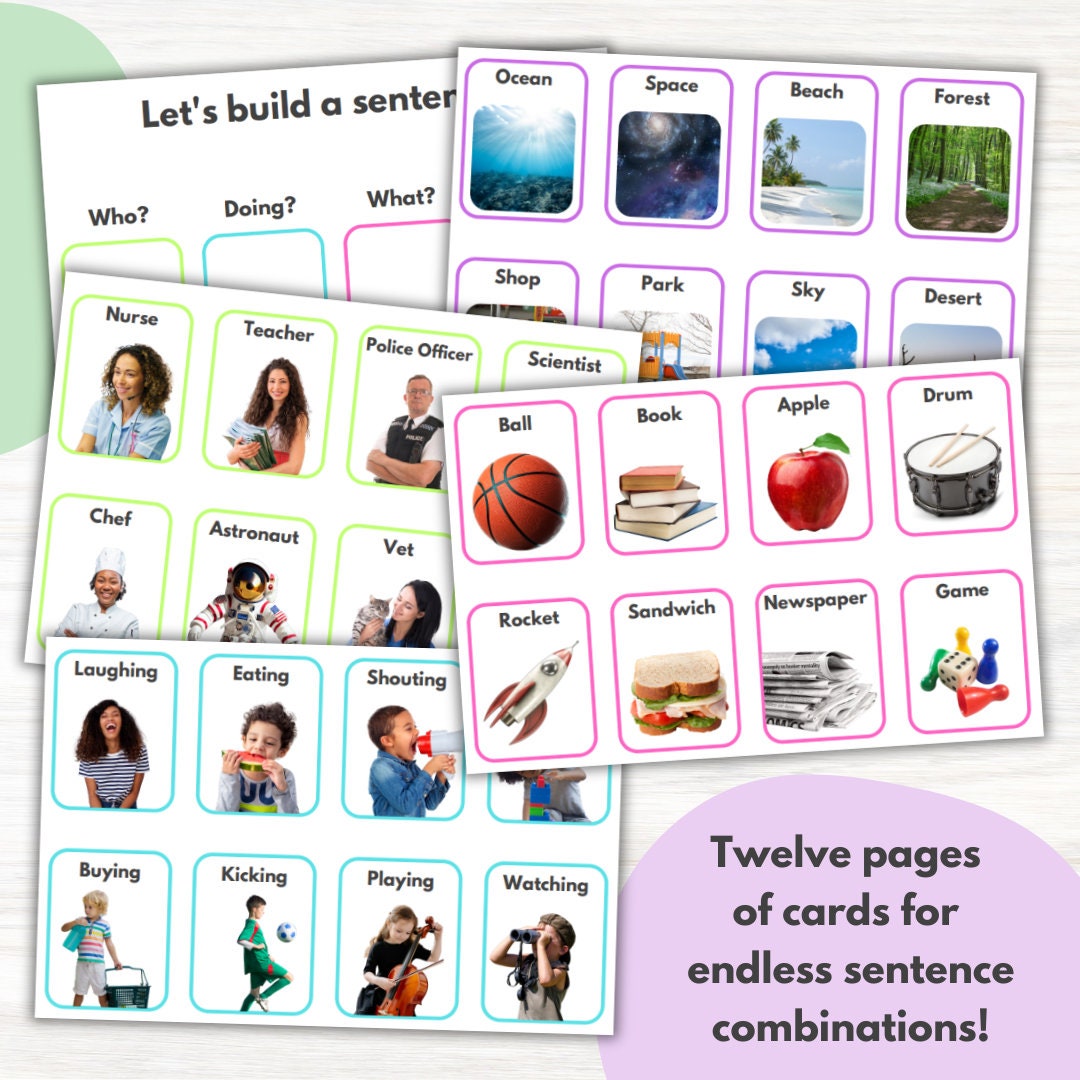Printable Sentence Building Activity for Kids | Writing Prompts ...