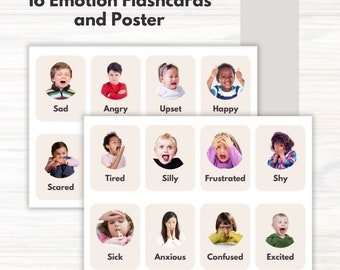 Photo Emotion Flashcards, Feelings, Behaviour Management, Emotional Regulation, SEN