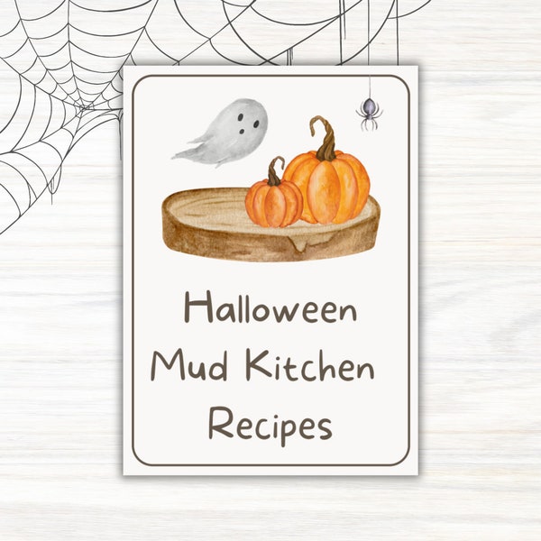 Printable Mud Kitchen Recipe Cards, Educational Learning Resource, Outdoor, Forest School, Nature Inspired, Autumn Activity, Halloween Craft