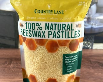 100% All Natural Beeswax Pastilles for Candle Making and Soap Making, 16oz  