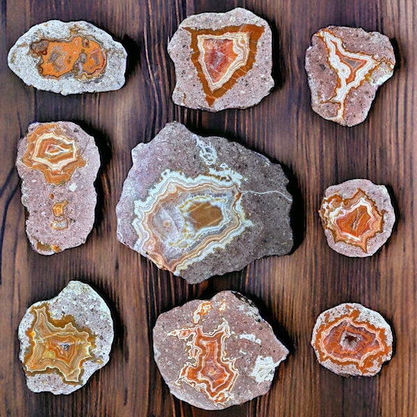 New Church 9x Agates stone polished, natural gemstone, specimen, chakra crystal collectible agate achat Malawi Poland