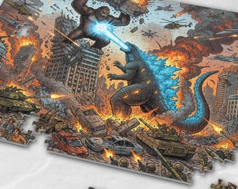 Godzilla Monster Jigsaw Puzzle, 30/110/252 Piece Gift for Kids