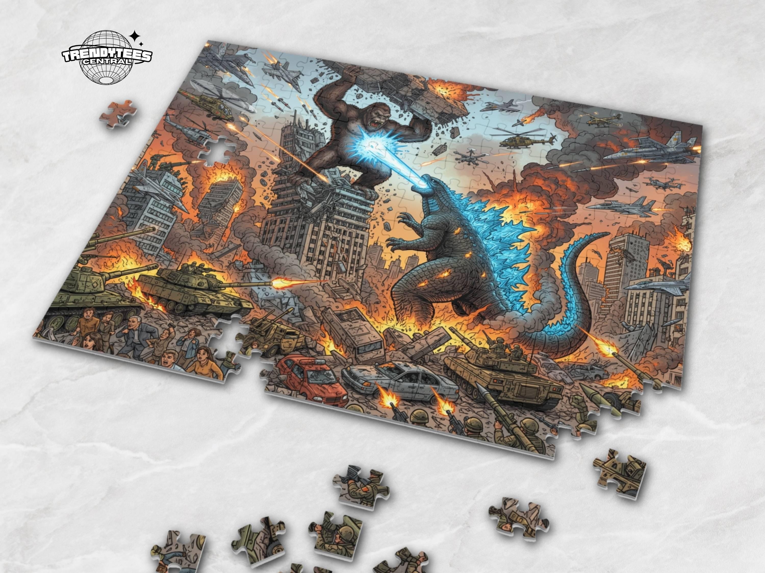 Godzilla Monster Jigsaw Puzzle, 30/110/252 Piece Gift for Kids