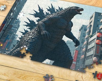 Godzilla Monster Jigsaw Puzzle - 30, 110, 252, 500 Pieces – Sci-Fi Gift for Kids & Teens, Godzilla Monster Gifts