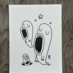 Original Art - Cyclops Discovers Sleepwalking Ghosts - Drawing With Doofus